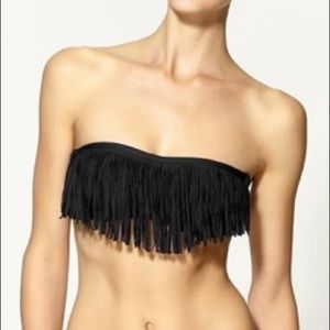 L*Space Dolly Fringe Bandeau Bikini Top